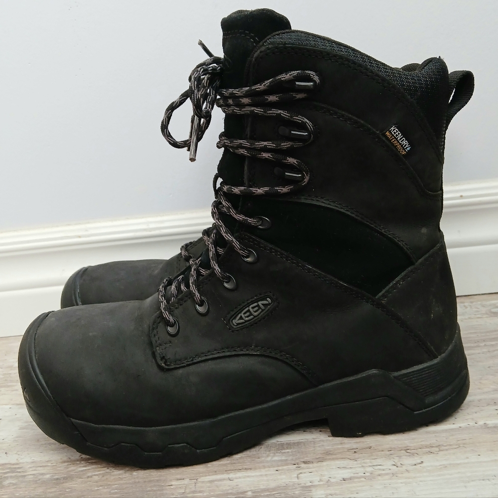 Keen Black Lace-Up Work Boots